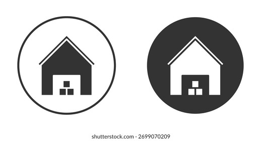Warehouse icons collection. Filled flat icons