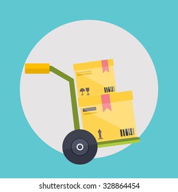 Warehouse icons logistic blank and transportation, storage vector illustration.