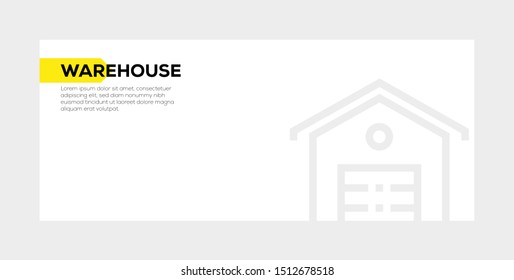 WAREHOUSE AND ILLUSTRATION ICON CONCEPT