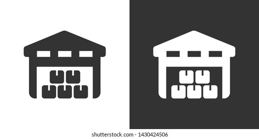 Warehouse Illustration Sign Icon Vector