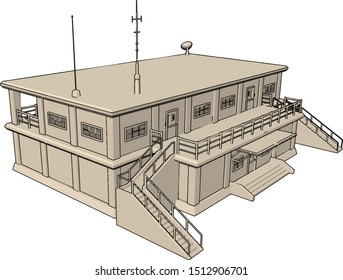 Warehouse, illustration, vector on white background.