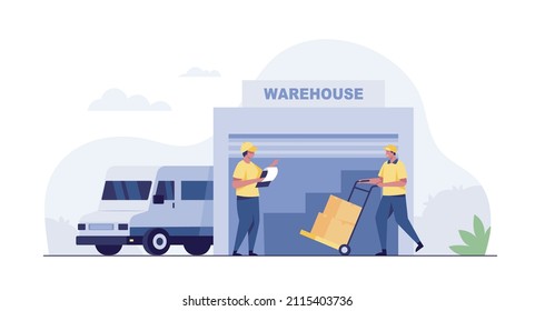 Warehouse industry with storage buildings