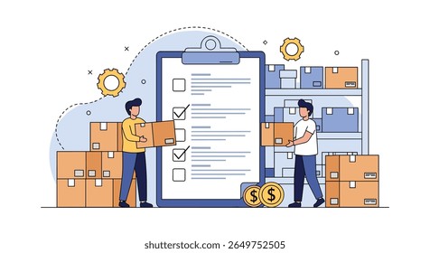Sistema de gerenciamento de estoque de depósito para operações eficientes de controle de estoque e atendimento de pedidos