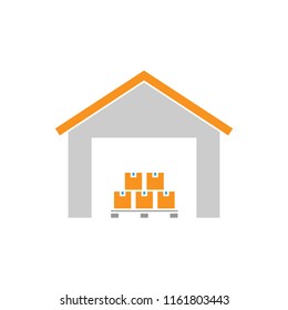 Warehouse isolated color icon, vector illustration design. Logistics collection.