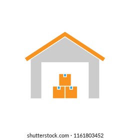 Warehouse isolated color icon, vector illustration design. Logistics collection.