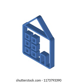 Warehouse isometric left top view 3D icon