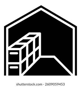 Warehouse Layout Icon Suitable For Various Design Purpose