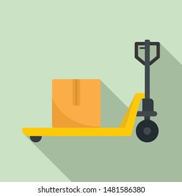 Warehouse lift icon. Flat illustration of warehouse lift vector icon for web design