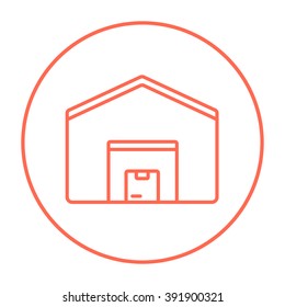Warehouse line icon.