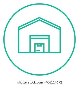 Warehouse line icon.