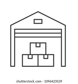 Warehouse line icon, delivery and logistic related