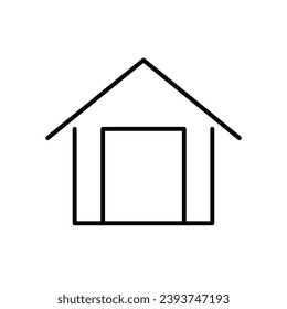 warehouse line icon design illustration template