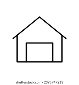 warehouse line icon design illustration template