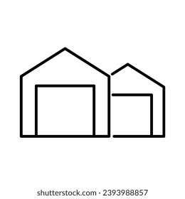 warehouse line icon design illustration template