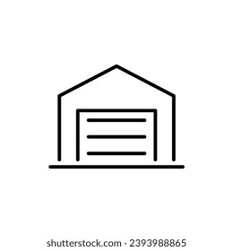 warehouse line icon design illustration template
