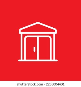 Icono de línea de almacén. Plantilla de recursos gráficos, ilustración vectorial.