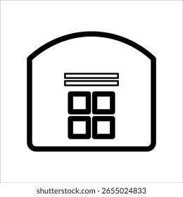 Iconos de línea de almacén. Ilustración vectorial de línea simple
