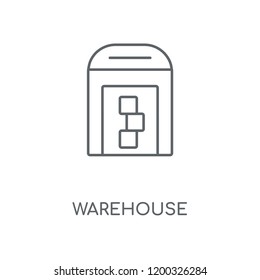 Warehouse linear icon. Warehouse concept stroke symbol design. Thin graphic elements vector illustration, outline pattern on a white background, eps 10.