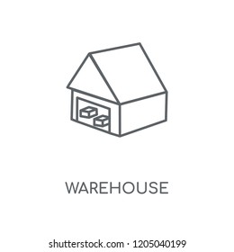 Warehouse linear icon. Warehouse concept stroke symbol design. Thin graphic elements vector illustration, outline pattern on a white background, eps 10.