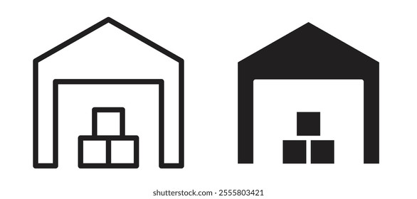 Warehouse liner icon vector set.