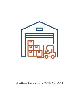 Warehouse Loading Dock Forklift Logistics Distribution