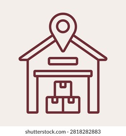 Warehouse Location trendy vector illustration in flat style beautiful white background.eps