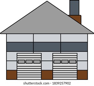 Warehouse Logistic Concept Icon. Editable Outline With Color Fill Design. Vector Illustration.