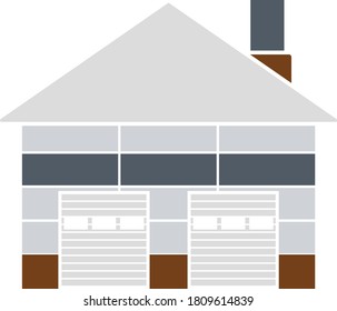 Warehouse Logistic Concept Icon. Flat Color Design. Vector Illustration.