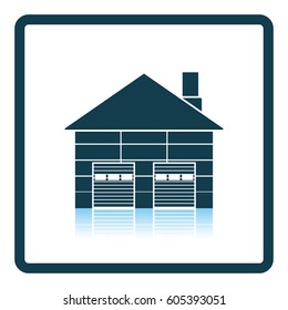Warehouse logistic concept icon. Shadow reflection design. Vector illustration.