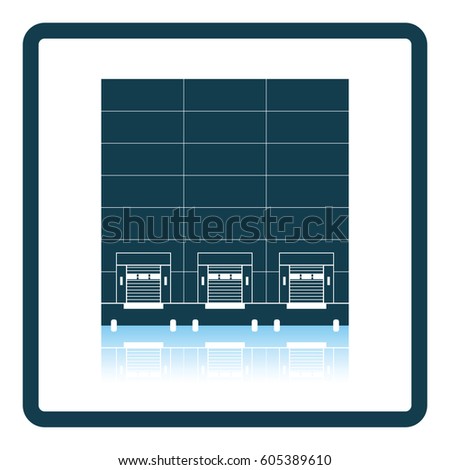 Warehouse logistic concept icon. Shadow reflection design. Vector illustration.
