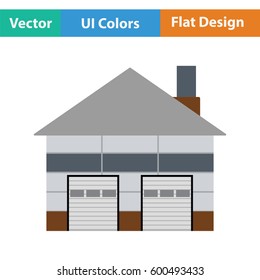 Warehouse logistic concept icon.Flat design. Vector illustration.