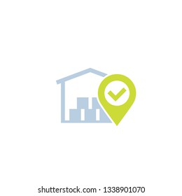 warehouse, logistics and distribution icon