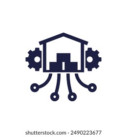 warehouse, logistics and distribution optimization icon