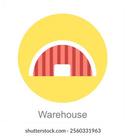 Warehouse and logistics icon concept
