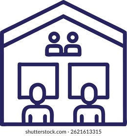 Lagerlogistik Supply Chain Vektor Linie Kunst Design