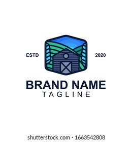 Warehouse Logo Design Template in Winter