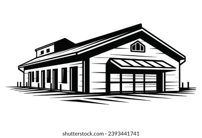 warehouse Logo Design Vector Illustration
 svg