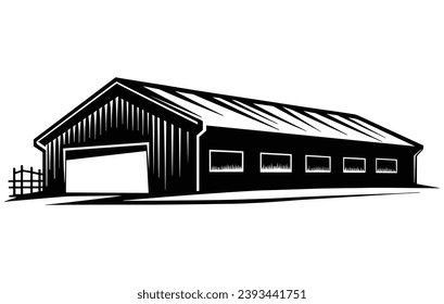 warehouse Logo Design Vector Illustration

