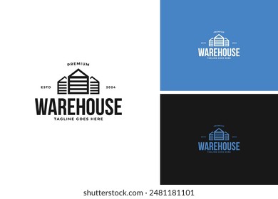 Warehouse logo design vector illustration template idea