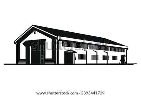 warehouse Logo Design Vector Illustration
