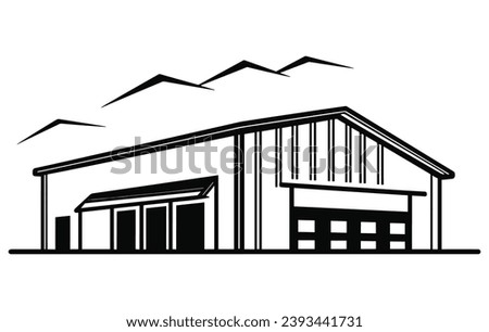 warehouse Logo Design Vector Illustration
