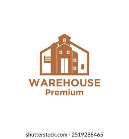 Logotipo do armazém, design do logotipo da arquitetura de casa