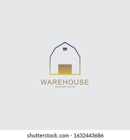 Warehouse logo template design, Industrial and Commercial Buildings