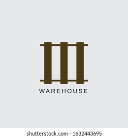 Warehouse logo template design, Industrial and Commercial Buildings