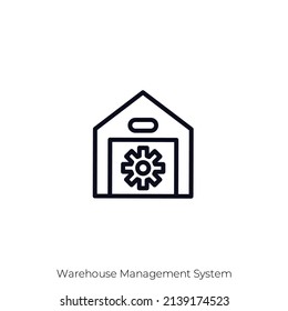 Warehouse Management System Icon Outline Style Stock Vector Royalty Free Shutterstock