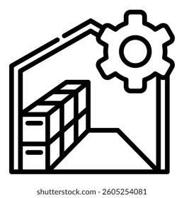 Warehouse Management System (Wms) Icon Suitable For Various Design Purpose