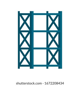 Warehouse Metal Shelving Isolated Icon Vector Illustration Design