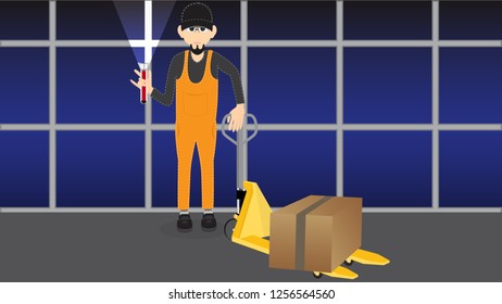 Warehouse officer stock vectors
