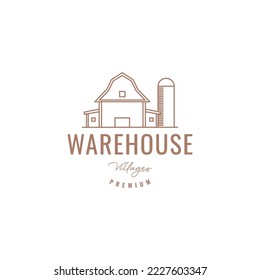 warehouse old hipster minimal logo design