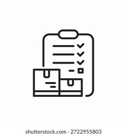 Vector de signo de icono de organización de almacén